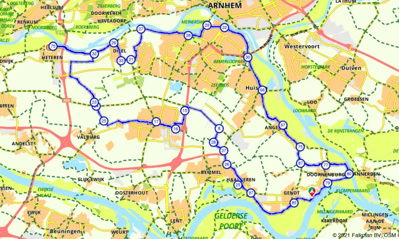 Route in Gelderland