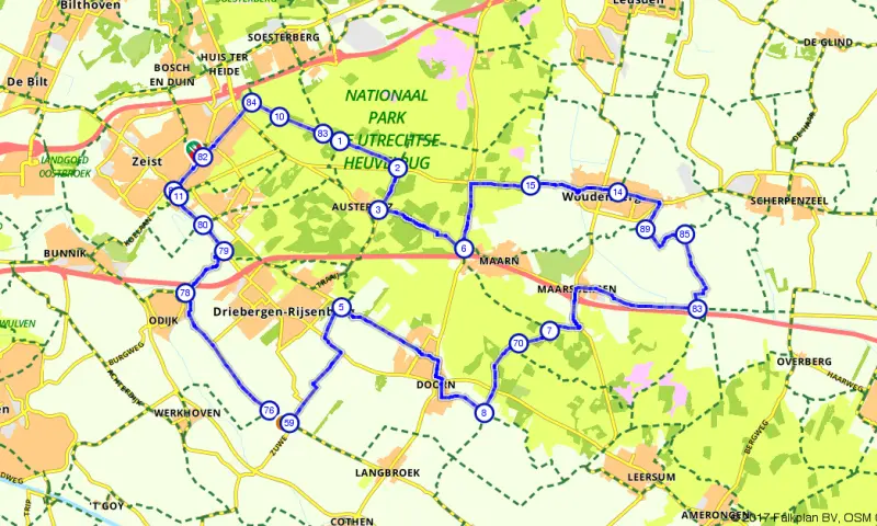 Route in Utrecht