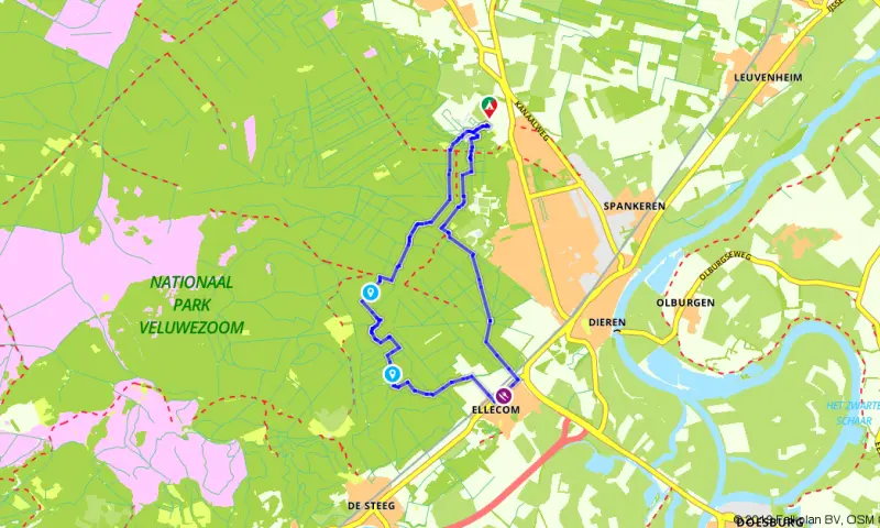 Route in Gelderland