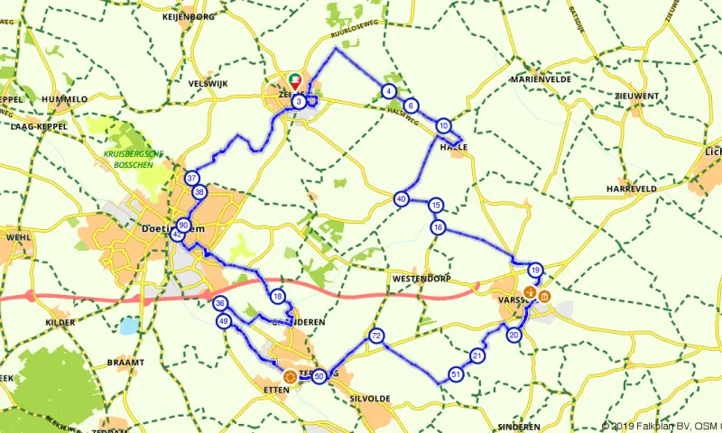 Route in Gelderland