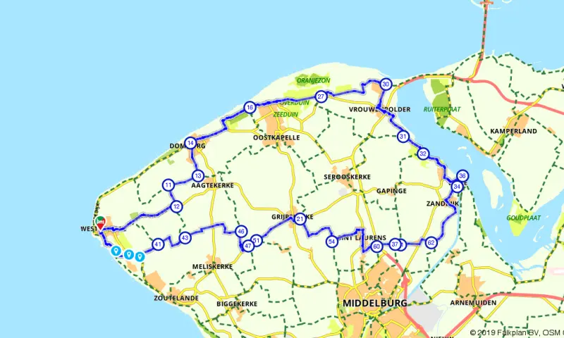 Route in Zeeland