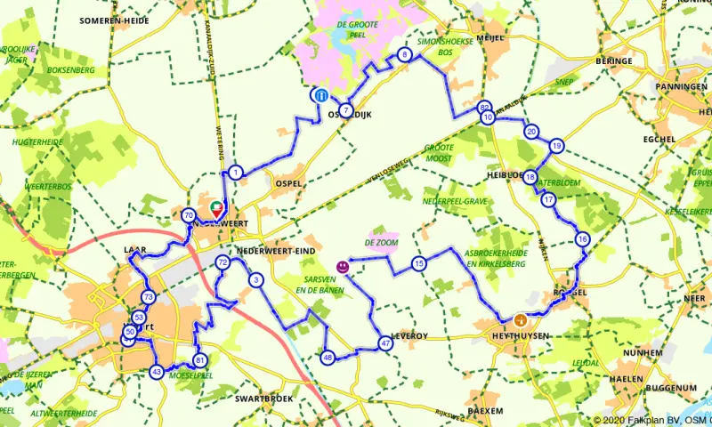 Route in Limburg
