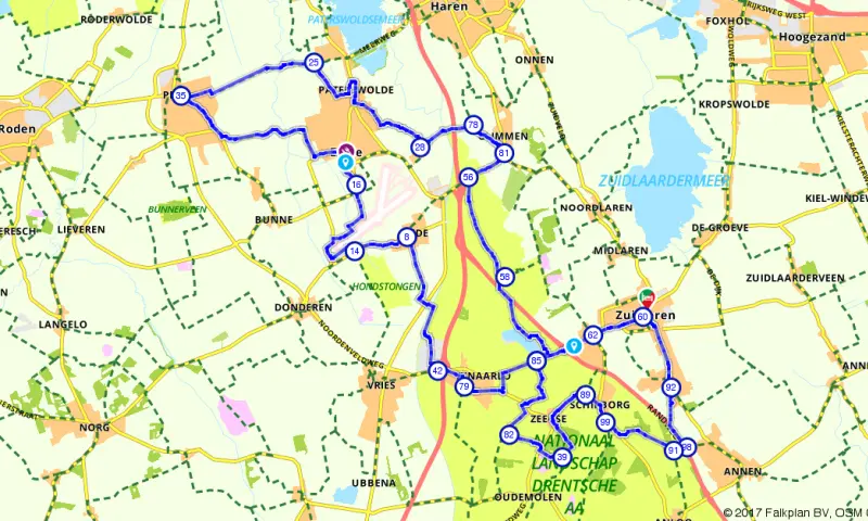 Route in Drenthe