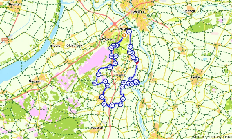 Route in Gelderland