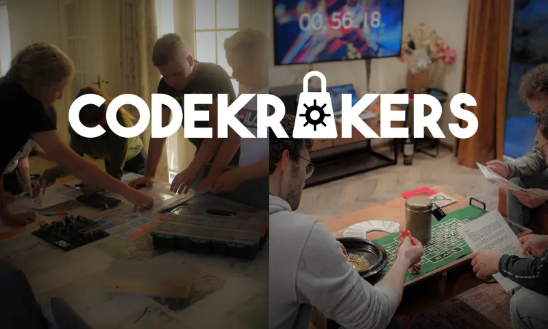 spelende mensen, logo