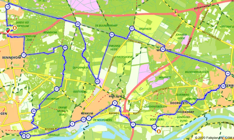 Route in Gelderland