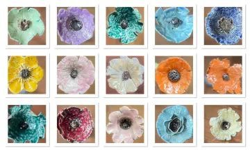 Keramische bloemen