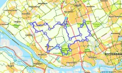 Route in Zuid-Holland