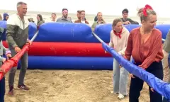 wedstrijd met toeschouwers
