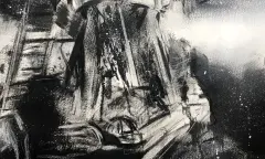 Schilderij van Merel Feenstra, acryl op papier