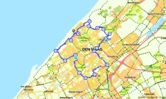 Route in Zuid-Holland