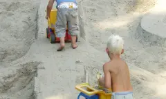 spelen in zand