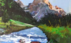 Pittoreske Franse Alpen schilderen