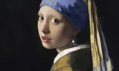 Johannes Vermeer met het Meisje met de Parel Schilderij