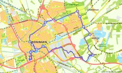 Route in Groningen