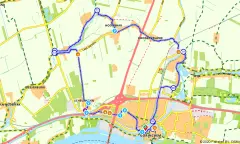 Route in Zuid-Holland