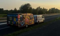 Drumcaravan onderweg