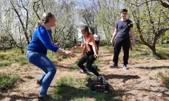 Bezoekers tijdens spel