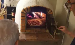 In de oven