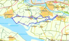 Route in Zuid-Holland