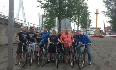 Groep fietsers