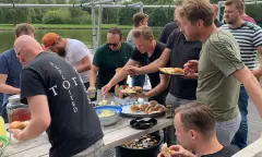 Uitgebreid bbq'en op een boot!