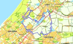 Route in Zuid-Holland