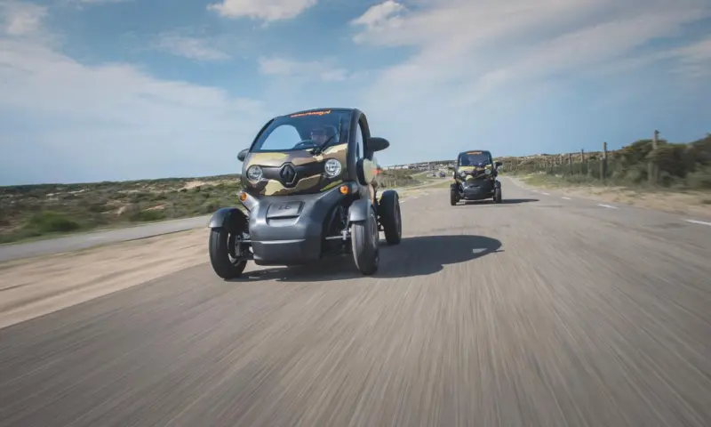 De GPS navigatie begeleid jullie langs een vast route