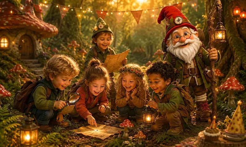 Kinderen op kabouterfeestje
