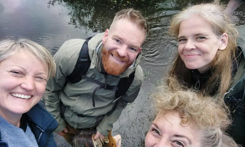 Bosbad zonsondergang